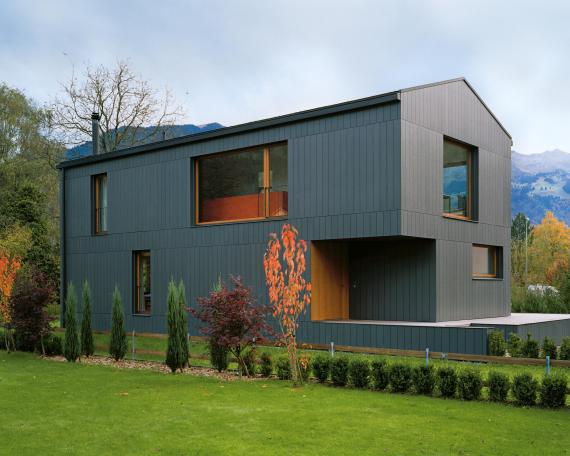 House Niederurnen with cladding of fibre cement Eternit