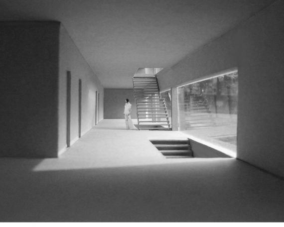 Wettbewerb Schulhaus Nauen in Dürnten neues Schulhaus Gangbereich und Treppenanlage in Zusammenarbeit mit Kissling Roth Architekten 